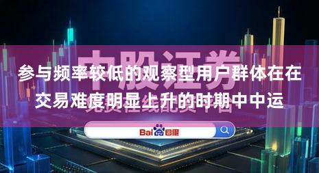参与频率较低的观察型用户群体在在交易难度明显上升的时期中中运
